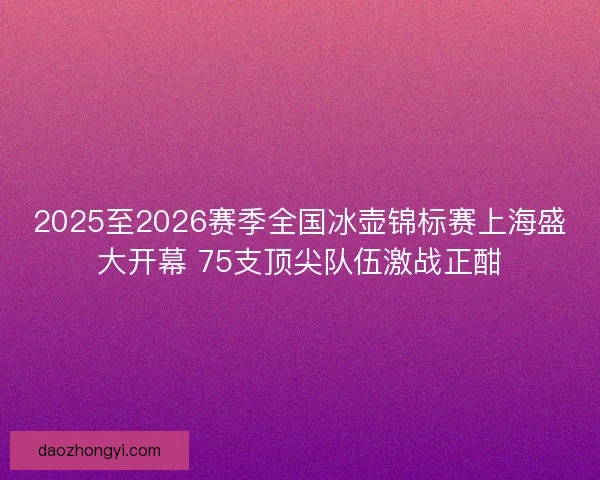 2025至2026赛季全国冰壶锦标赛上海盛大开幕 75支顶尖队伍激战正酣